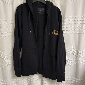 Excellent Quiksilver Black Hoodie - Small